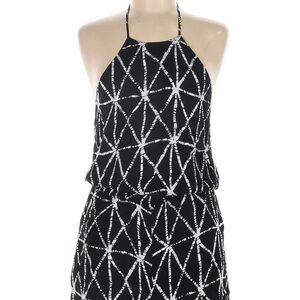 Karina Grimaldi Black and White Halter Jumpsuit